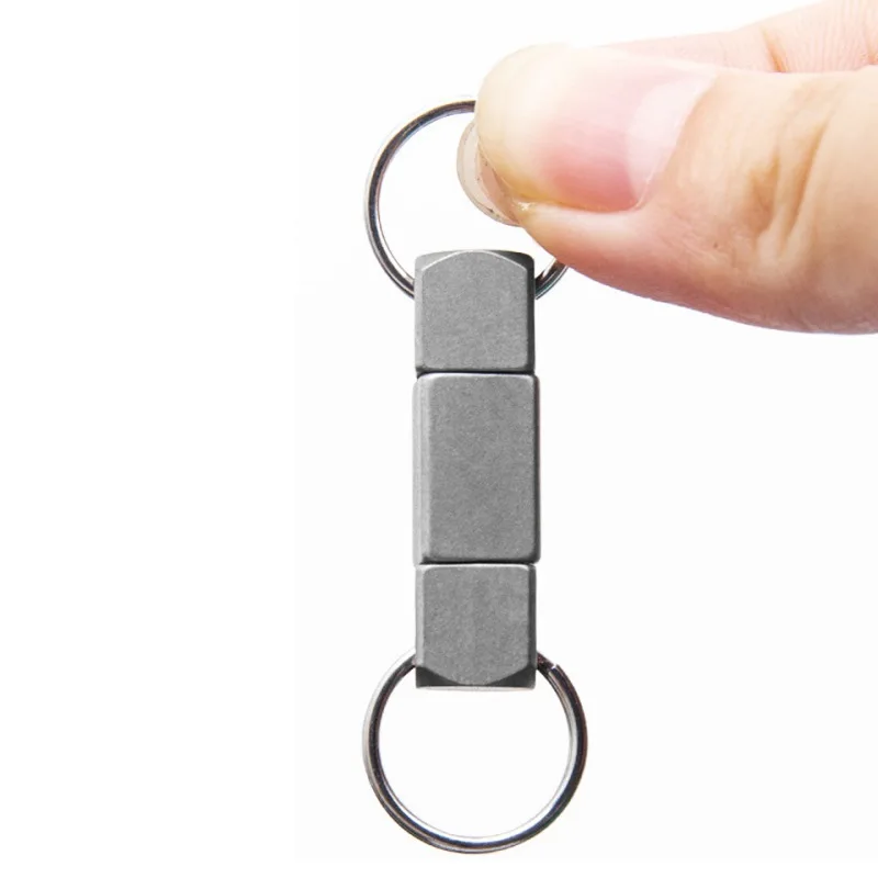 360 Degree Rotating Keychain Belt Waist Hanging CAR Key Chain Gift for Men Ultralight Titanium Alloy Camping Connect Accessories