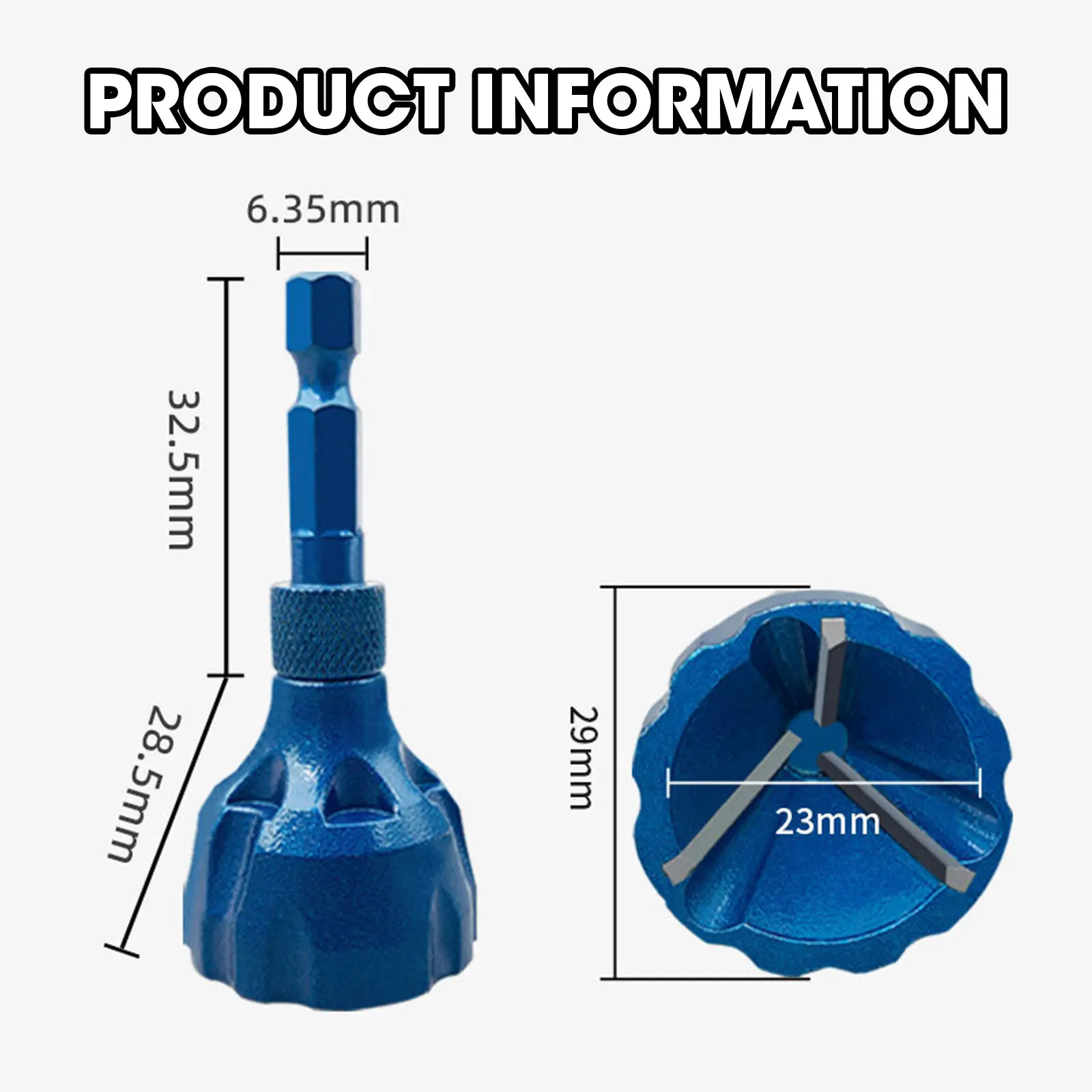 Deburring External Chamfering Tool tainless Steel Metal Drilling Tool Deburring Cleaning Bolt Tool Hexagonal Handle Chamferer