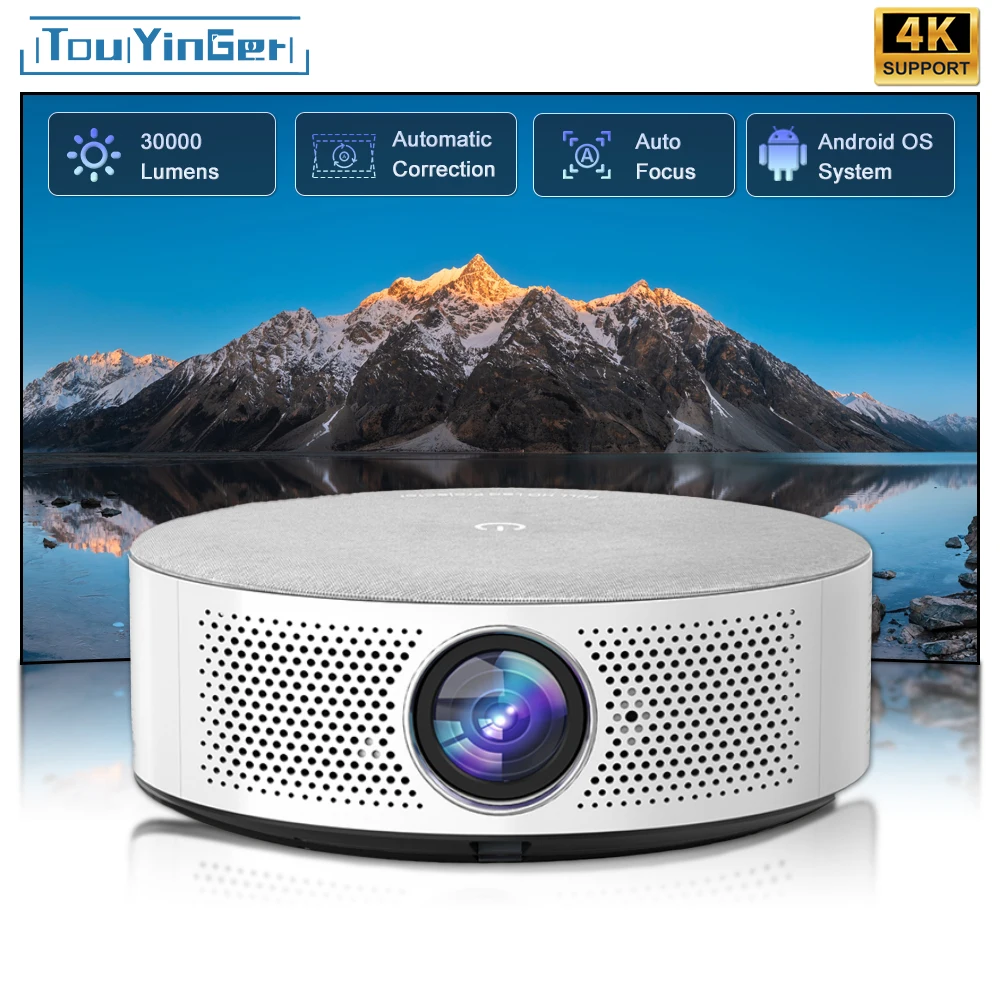 Touyinger T60 pro Autofocus Full HD 30000 lúmenes 1080P 4K proyector proyector de cine en casa