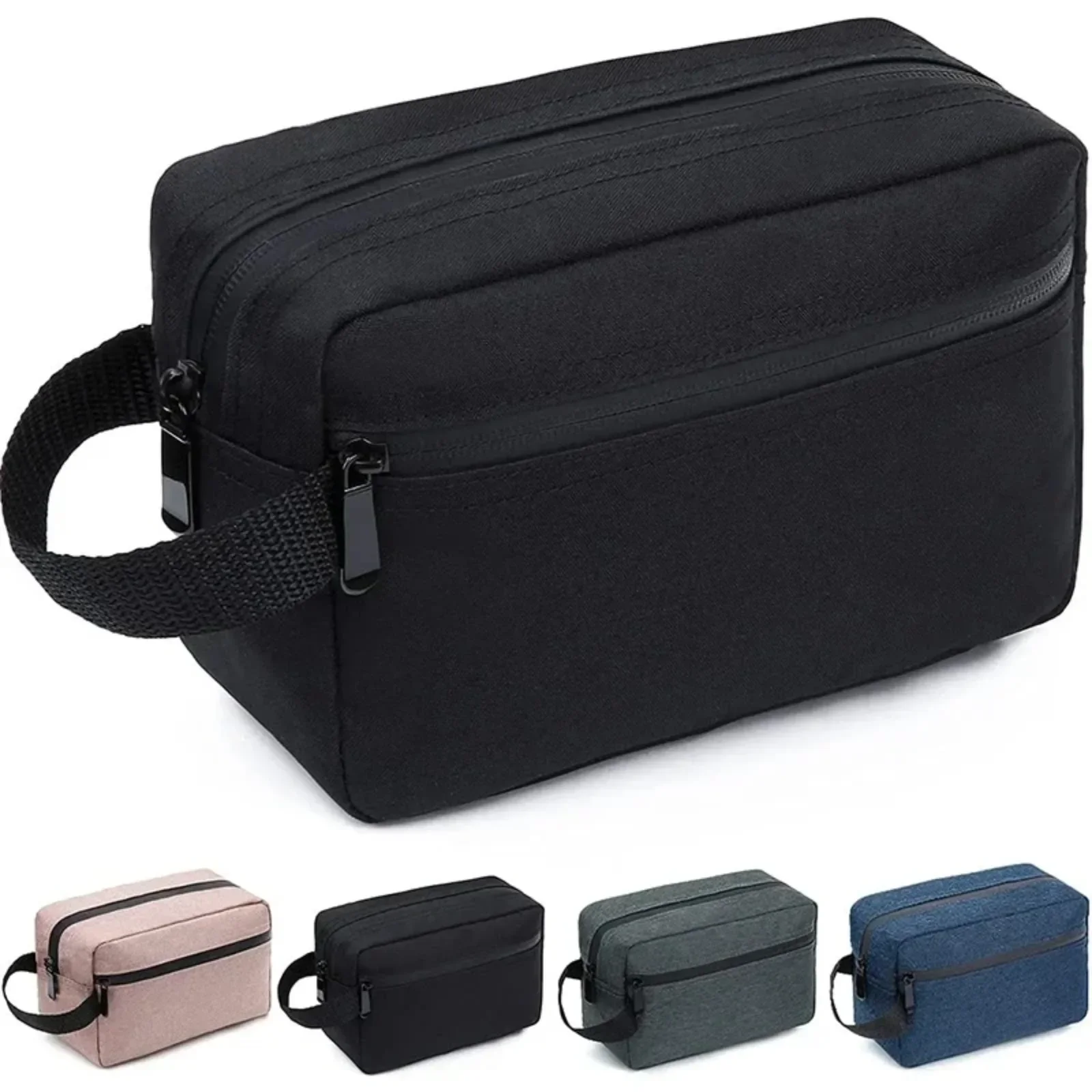 Leather Large Capacity Travel Makeup Bag Cosmetic Bag Portable Women Case Waterproof Toiletry Organizer Storage Bag