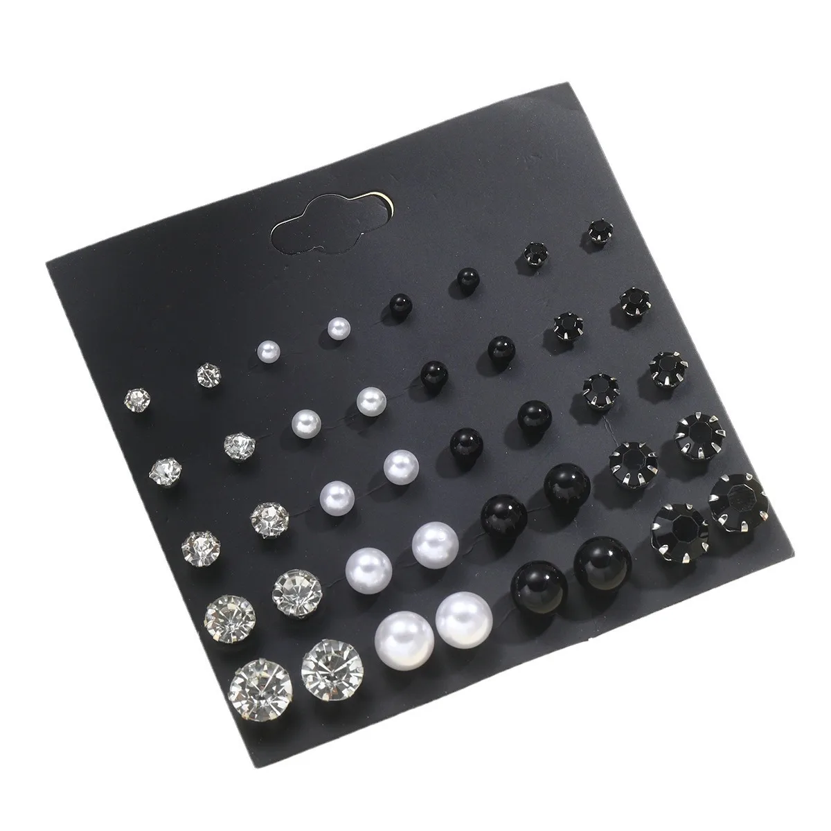 20Pairs Crystal Simulated Pearl Earrings Sets Bohemian Fashion Jewelry