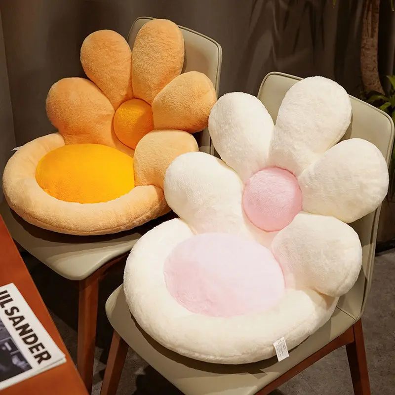 Super Soft Flower Cushion Office Chair Long Sitting One Piece Backrest Student Petal Tatami Bedroom Home Decoration Throw Pillow