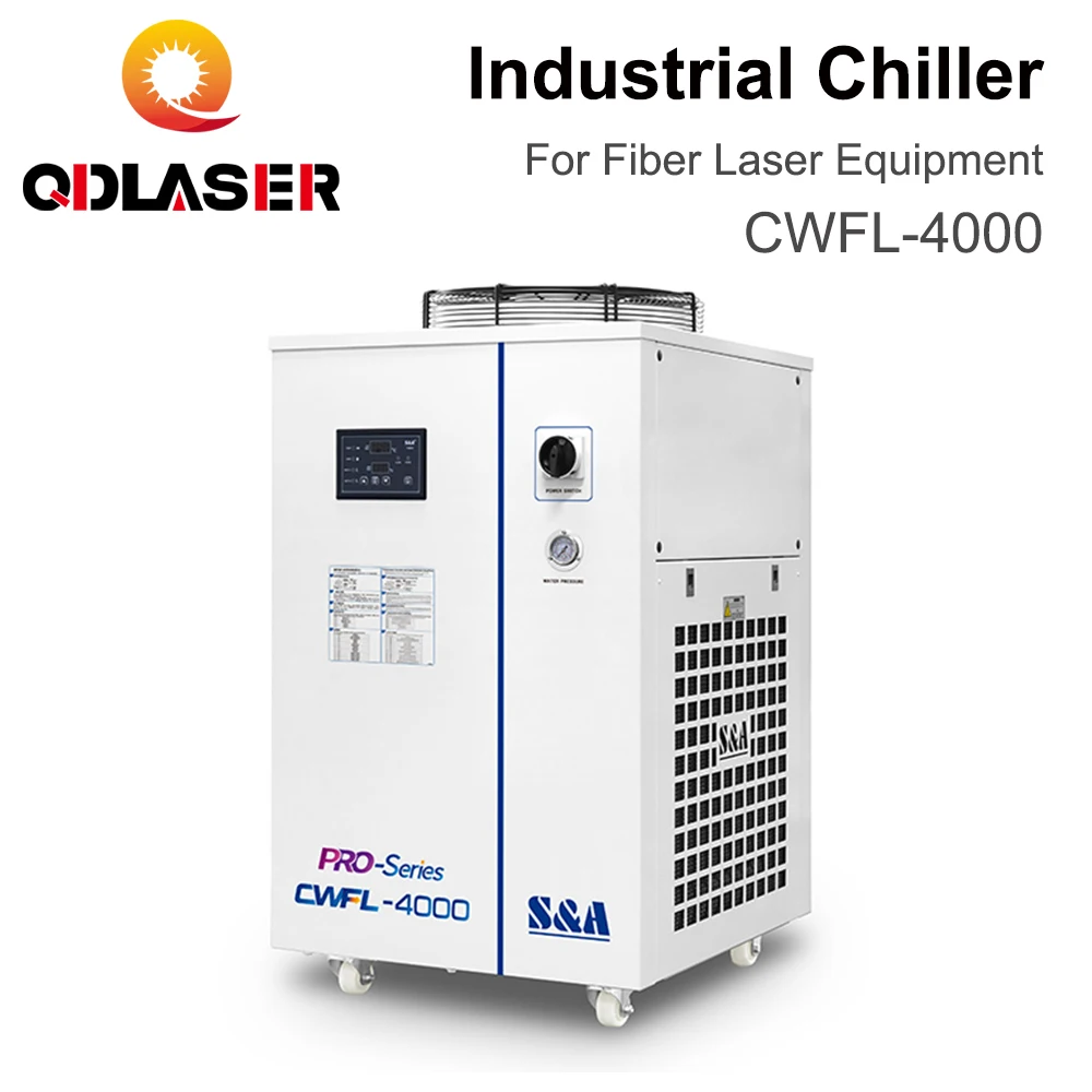 

QDLASER CWFL-4000 S&A Fiber Laser Industrial Chiller 220V/380V 50/60Hz Cooling System for 4kW Fiber Laser Source