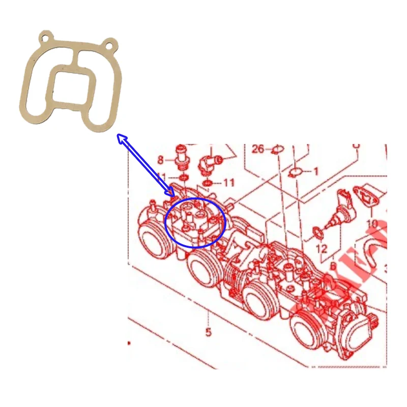 HONDA 2008-2019 CB400 2008-2023 CBR1000 RR/RA INJEÇÃO DE AR DO CORPO DE AÇO CON O-RING