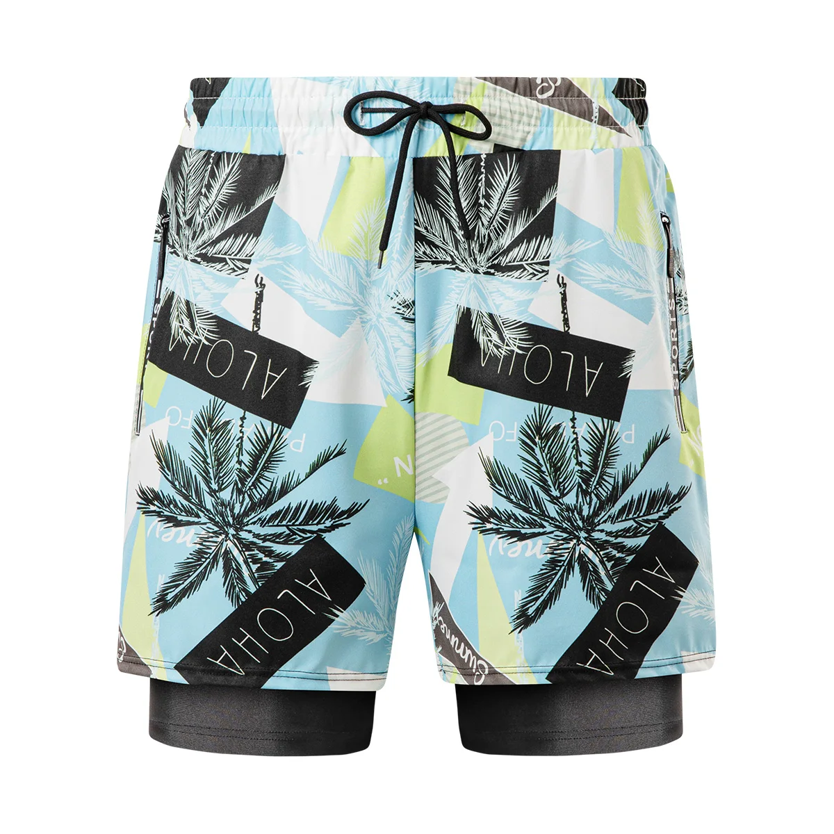 

Мужские летние пляжные шорты, модный принт по всей поверхности, с завязками и подкладкой.