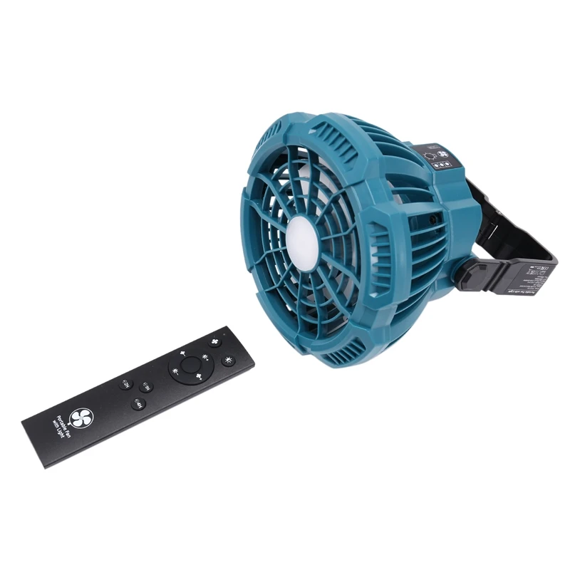 External Battery Ceiling Fan Suitable For Makita Dewalt  14.4-18V Lithium Battery With Light