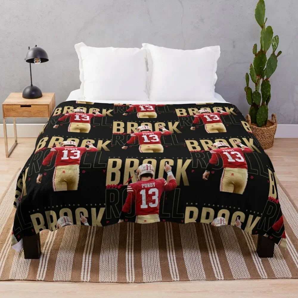 Brock Purdy 13 Throw Blanket funny gift Blankets For Baby Blankets