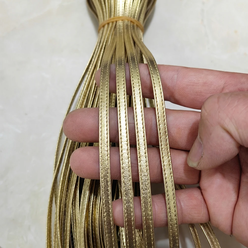 2M 5mm Width Mini Doll Bags Strap Stitched PU Leather Strips Ribbon for DIY Bracelet Miniature Dolls Purse Belt Craft Making view 3
