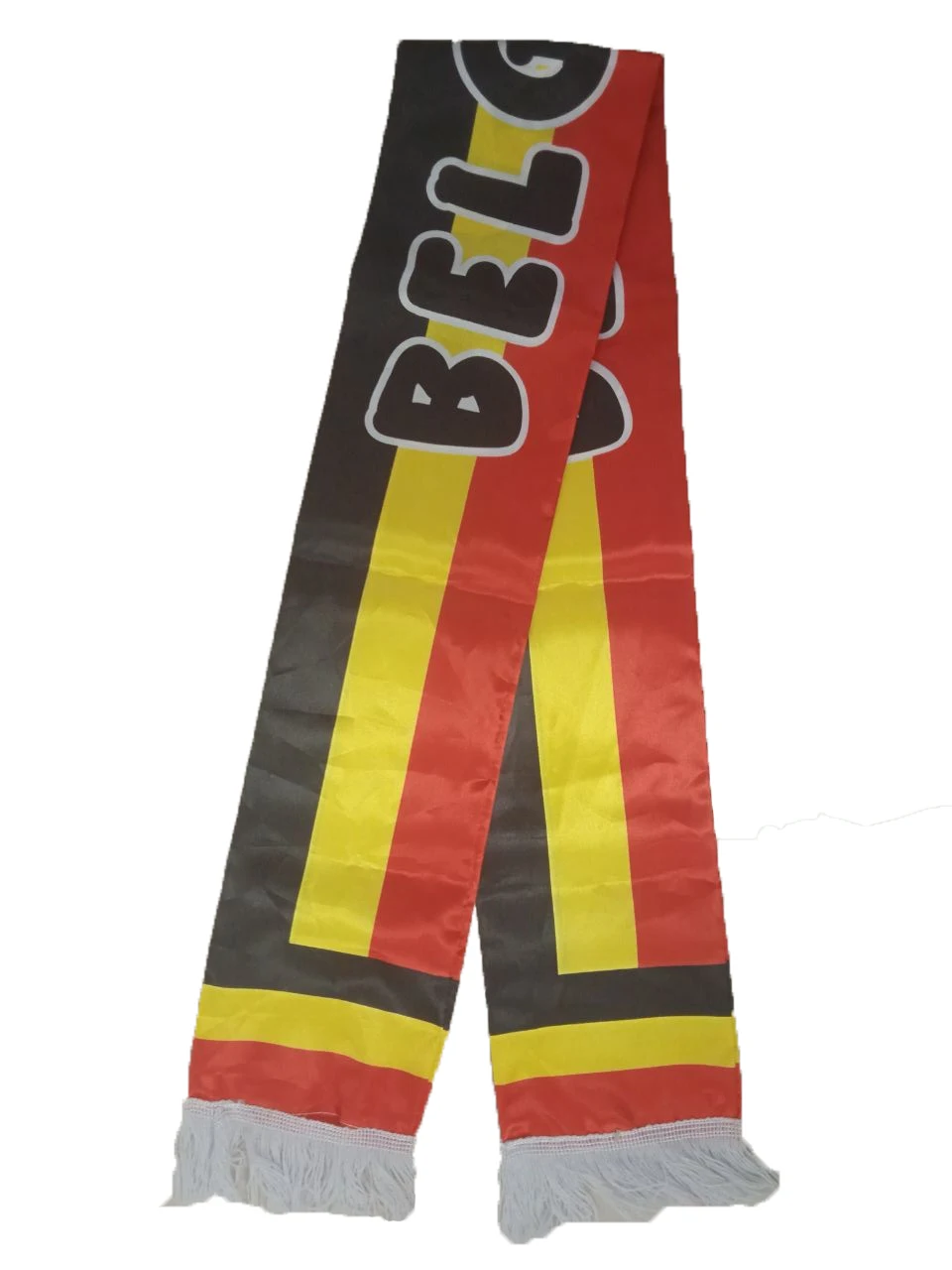 Country Double Side Printing Satin Football Soccer Fans National flag Belgium Scarf