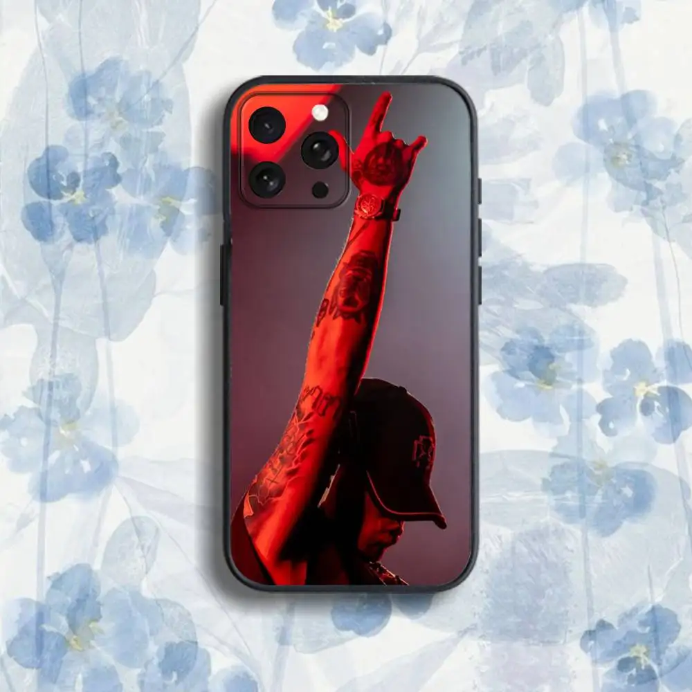 حافظة هاتف مغني الراب A-AMERI DUKI لهواتف iPhone 17,16,15,14,13,12,Pro,Max,Plus,E,SE4,Air,Mini Black Soft Box