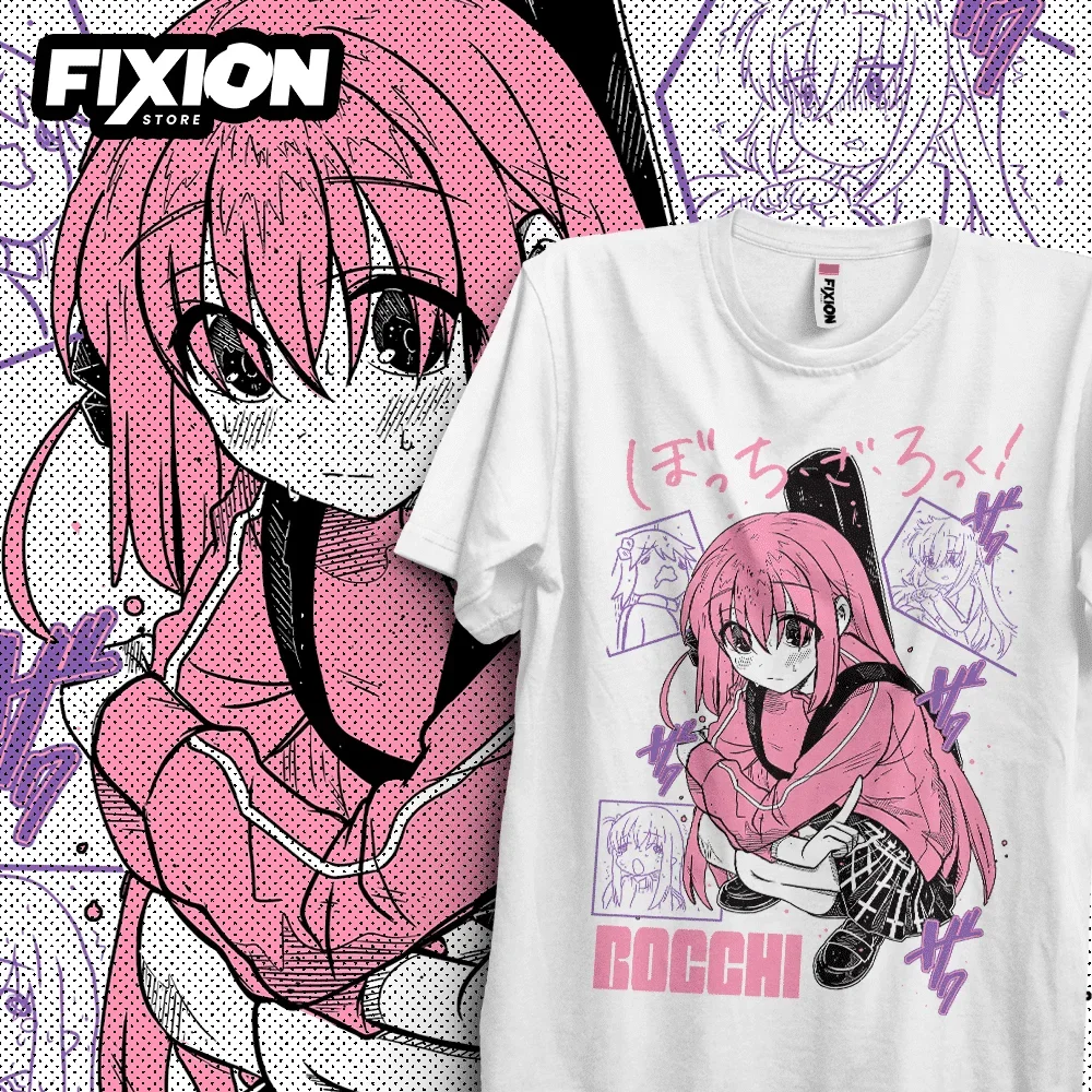 Bocchi The Rock – Ahora en BlancoAnime T Shirt Manga Gift For Anime Lover All Size Cotton
