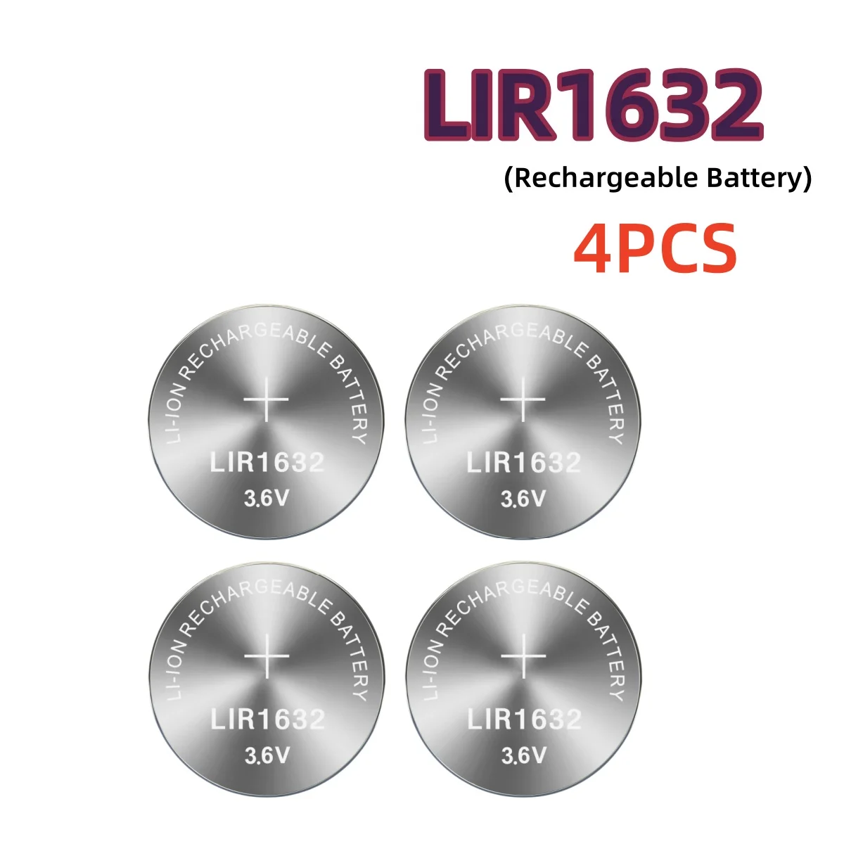 

1-10PCS LIR1632 3.6V Lithium Rechargeable Button Coin Cell Battery Can Replace CR1632 DL1632 for Watches