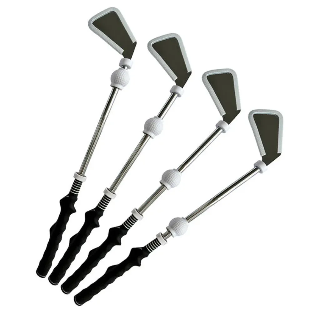 Retractable Golf Swing Training Aid Golf Swing Trainer Rhythm Click Sound Warm Up Golf Grip Trainer Attachment Strength Tempo