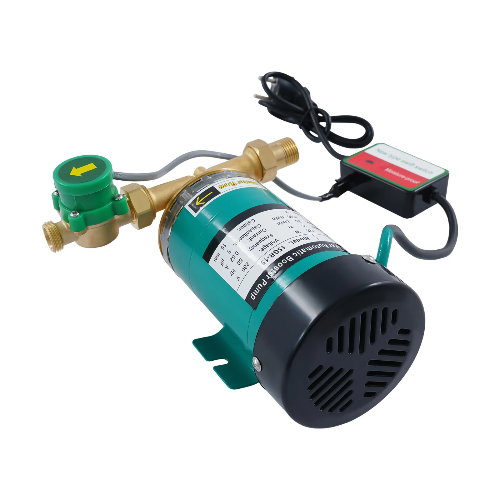 120 W Mini-Wasserpumpe, automatische Druckbeaufschlagung, 6,6 g/min, Druckerhöhungspumpe, elektrische Wassertransferpumpe für Warmwasserbereiter, Duscharmatur – Detail 17