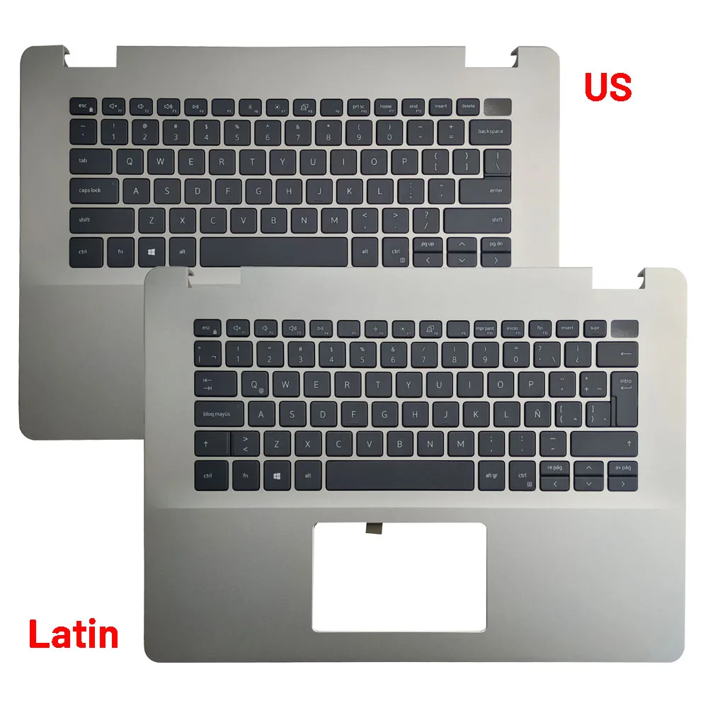 New Case For Dell Vostro 3400 3405 V3400 Russian/Brazil/Spanish/Latin/US Keyboard With Palmrest Upper Cover 0CX6T3