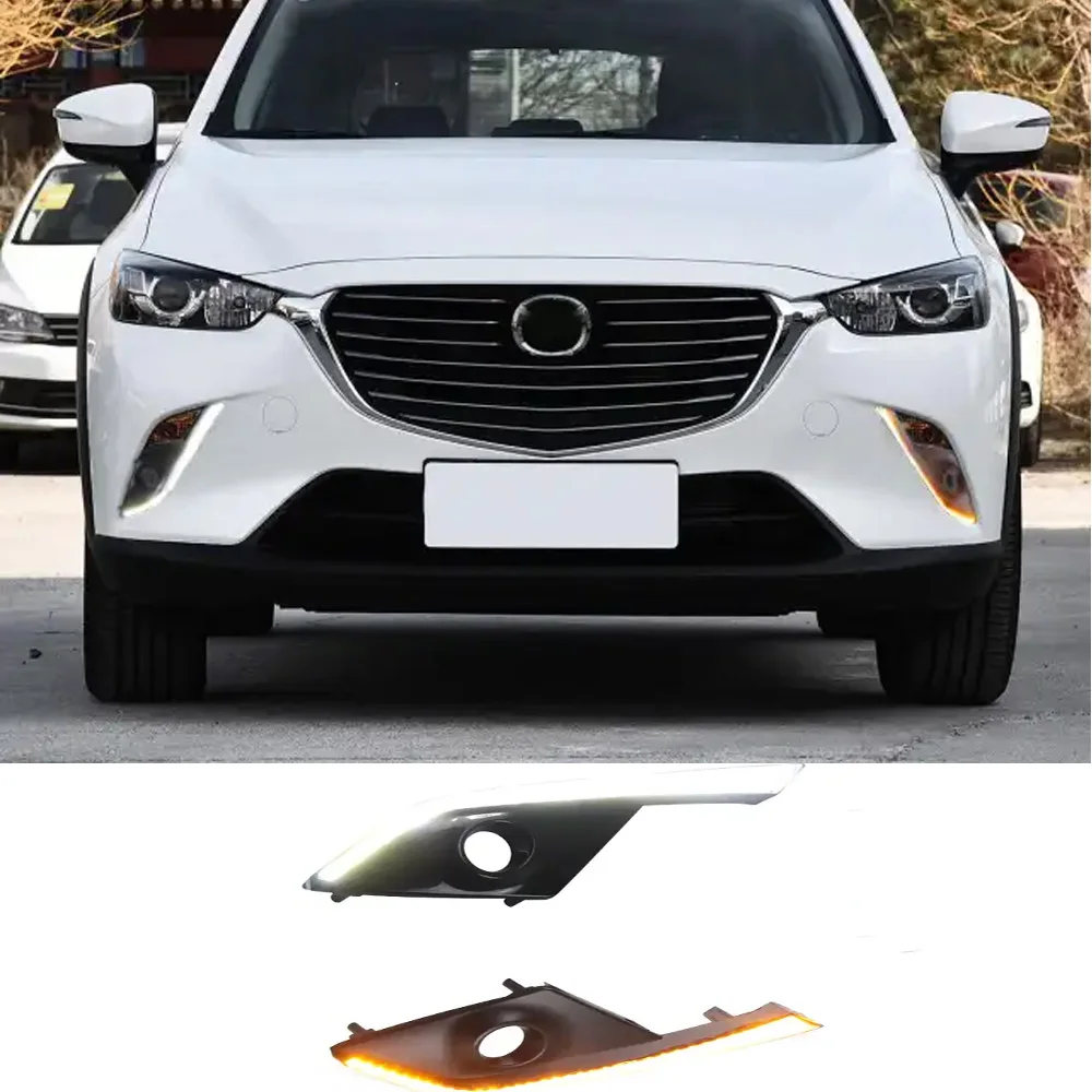 Led Drl Daytime Running Light For Mazda Cx-3 Fog Lamp 2016 2017