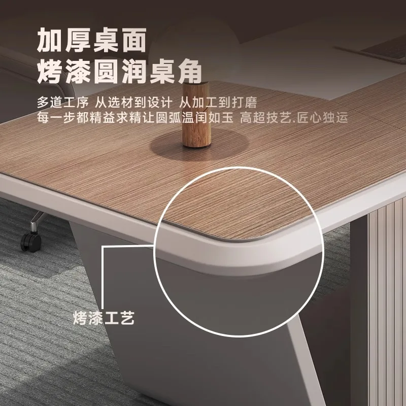 Desk Boss Table Painting Large Class President Table Manager Table and Chair Combination Single