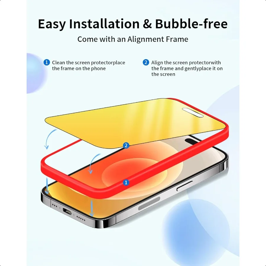 واقي شاشة الخصوصية لهاتف iPhone 17 Pro Max 6.9 بوصة متدرج من الزجاج المقسى الذهبي لهاتف iPhone 17 ProMax 25 درجة مضاد S