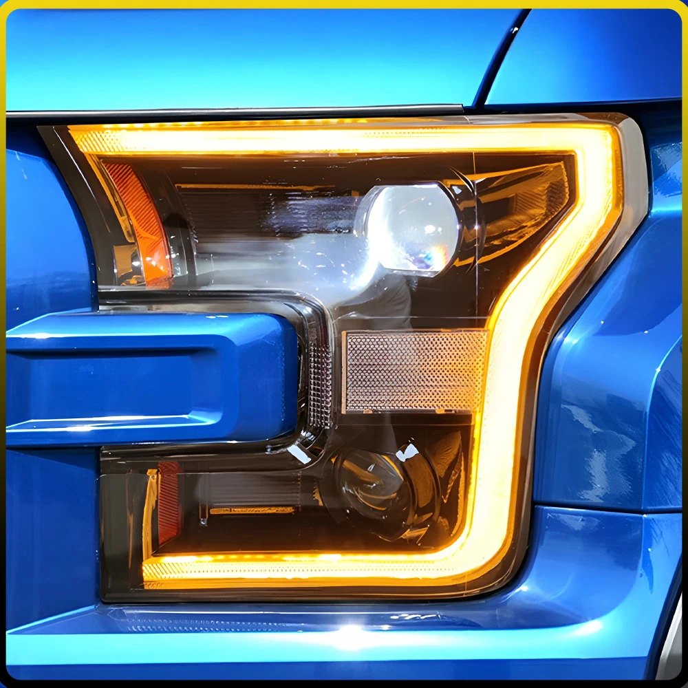 For Ford Raptor F150 2015-2017 LED Auto Upgrade Dual Laser Headlights Assembly Projector Lens Car Tool Accessories Plug and Play