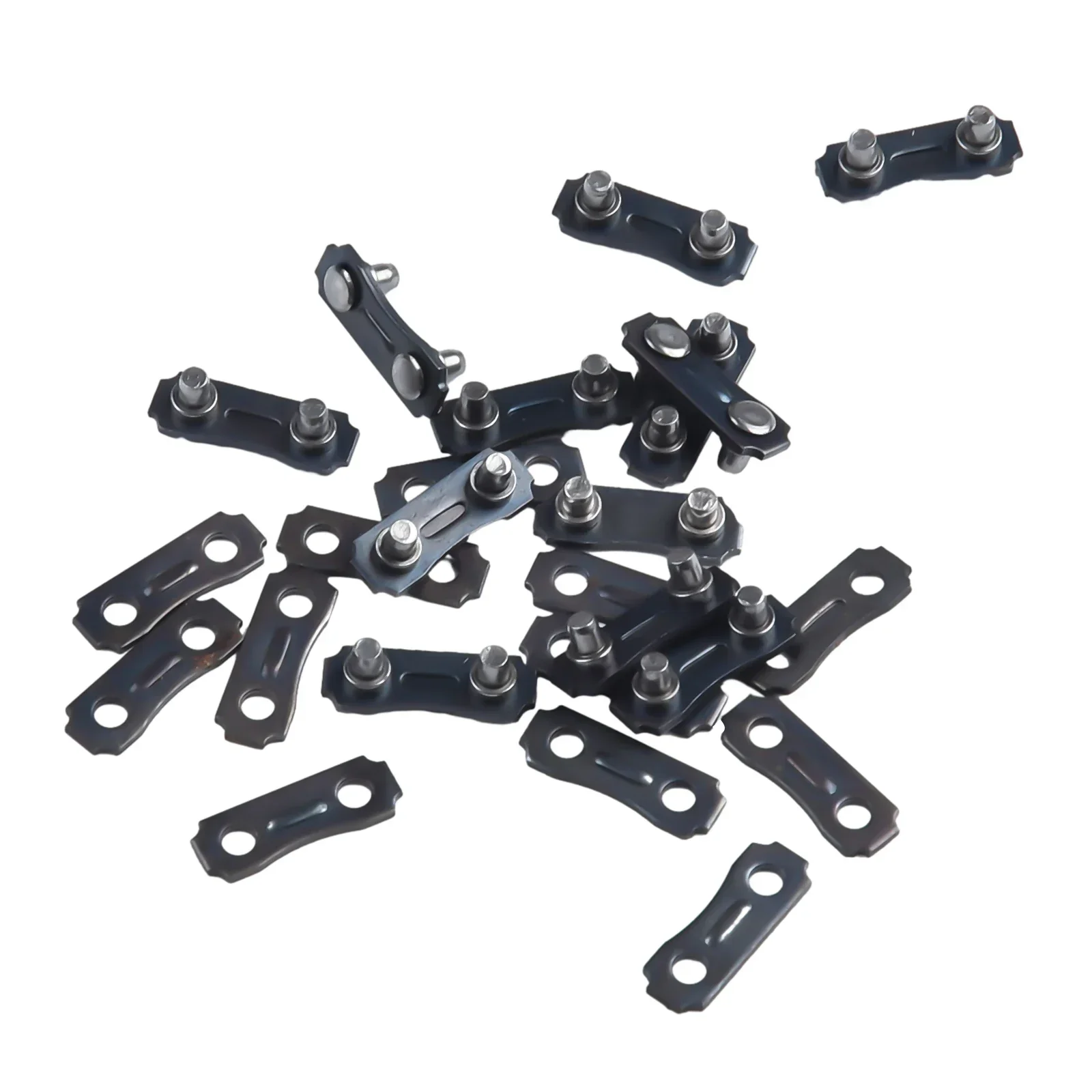 12set Chainsaw Chain Links Connectors 3/8 LP .050 Inch Links Tie Straps For Chainsaw Preset Straps Metal Garden Power Tools