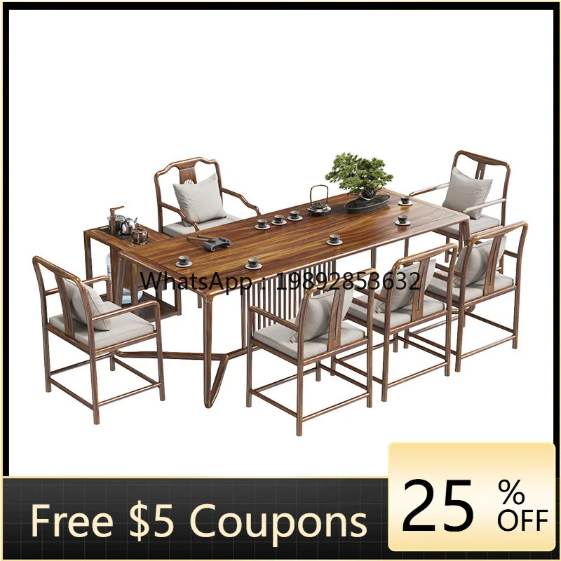 

YFY New Chinese Style Solid Wood Tea Table Integrated Kung Fu Tea Table Office Tea Brewing Table and Chair Set