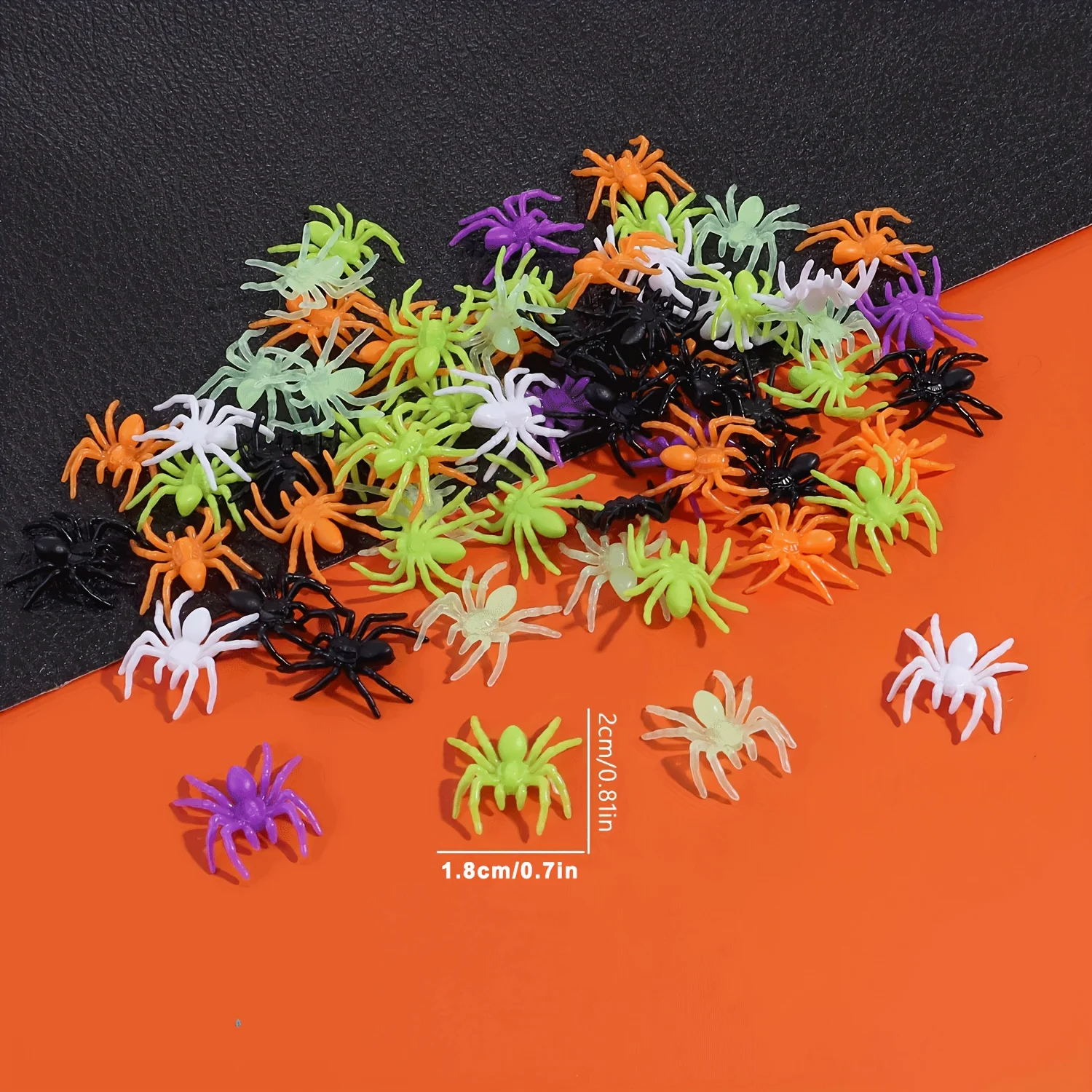 50 قطعة من زينة عنكبوت الهالوين المخيف - مثالية لإنشاء جوًا مسخنًا وديكورات عيد الميلاد والهالوين