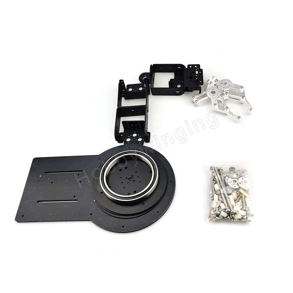 6-dof-robot-metal-alloy-robotic-arm-brackets-with-swivel-stand-mount-kit-for-arduino-diy-educational