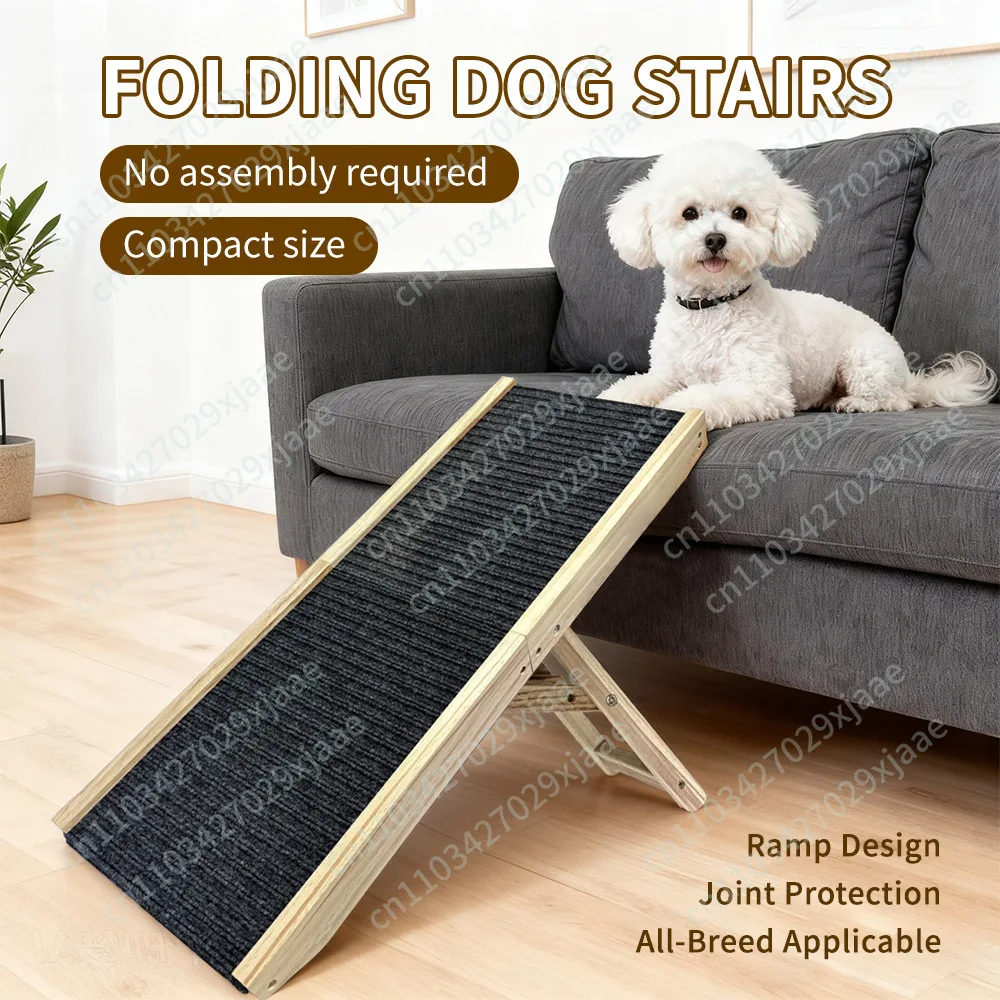 Pet Wooden Stairs Dog Bed Steps Slope Bedside Sofa Medium and Small Dog Elderly Dog Ladder