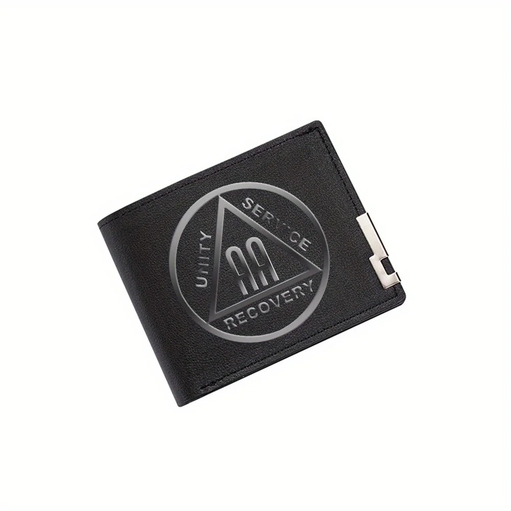 Triangle cercle symbole AA récupération unité de service portefeuille pour hommes impression conception Simple moderne élégant affaires père petit ami