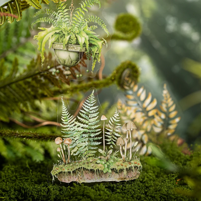 Plant Sticker pack 20pcs Natural plants Transparent Waterproof Grass hand account Decoration Scrapbooking supplies