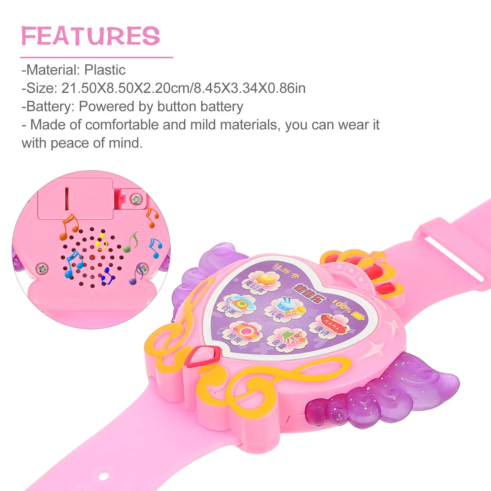 قطعتان من المواد الخفيفة القابلة للتعديل، هدية تعليمية تفاعلية ممتعة للأطفال، ساعة يد رياضية #5