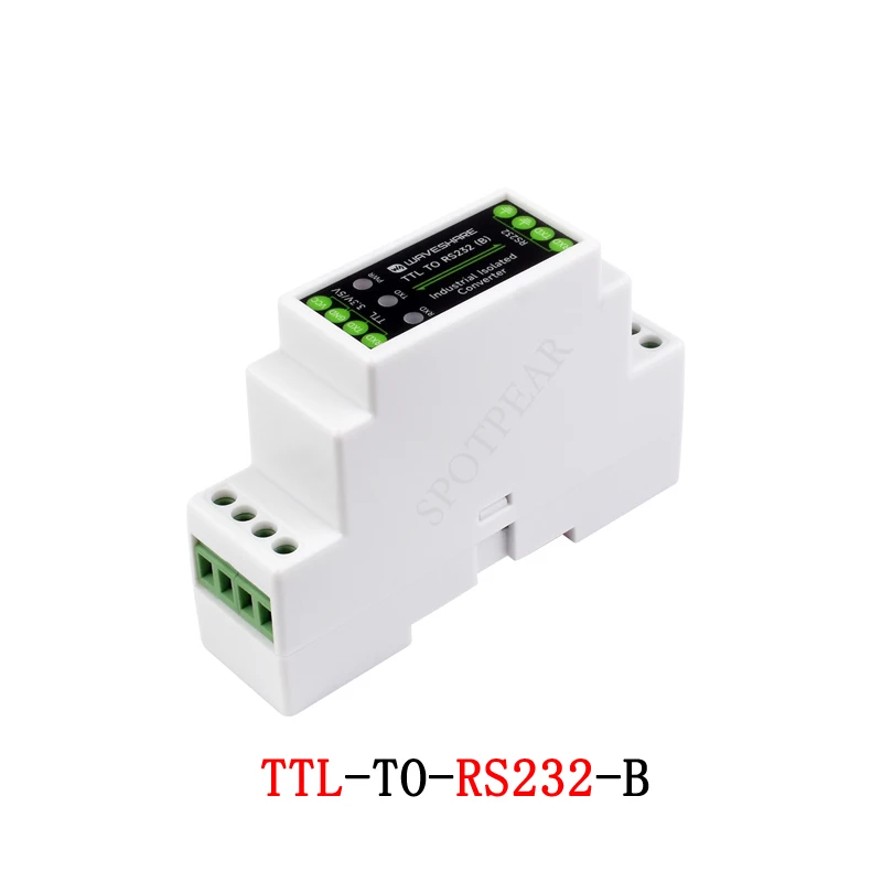 Rail-mount UART TTL To RS232 Serial Converter Galvanic isolated Converter Built-In Protection Circuits