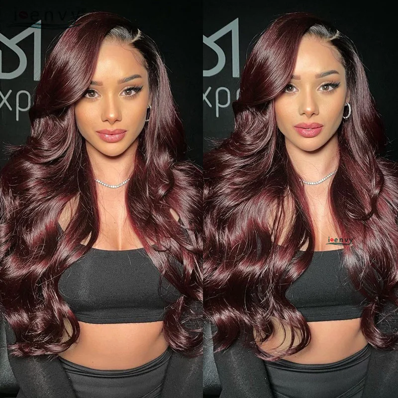 

13X6 Burgundy Lace Front Wigs Body Wave 34 Brazilian Human Hair Lace Frontal Wigs 13x4 Curly Ginger Blonde Lace Front Wigs Red