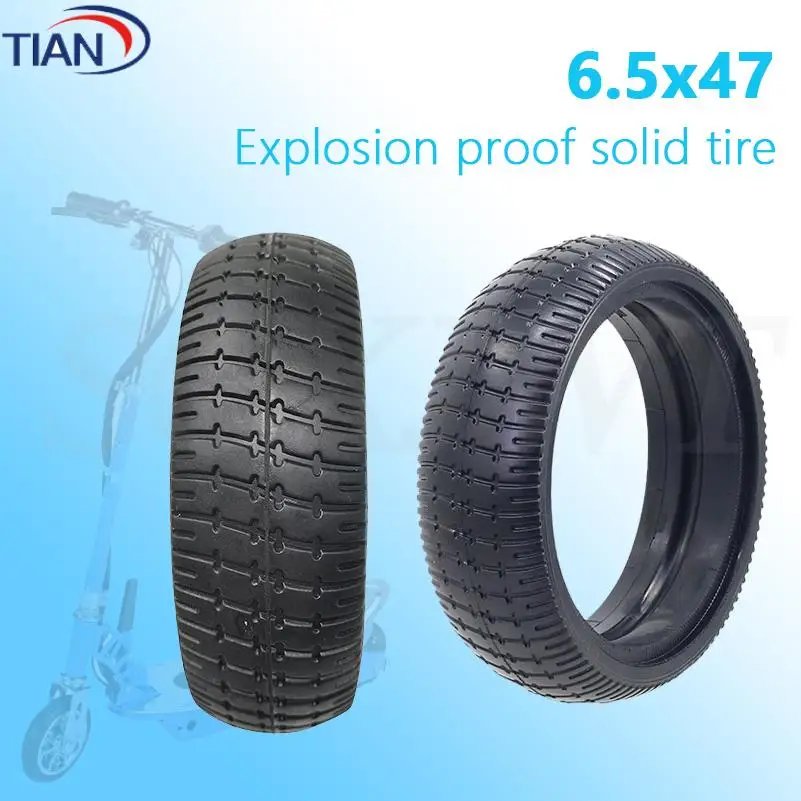 

6.5-inch Square Bumper Car Non Inflatable Tire 6.5x47 ，6.5x46 Explosion proof Solid Tire Suitable for Children's Scooters