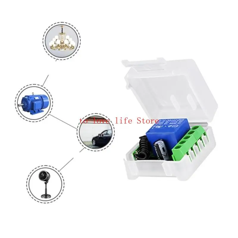 DC12V 10A Single Channel Relays Modul Receiver Wireless Fernbedienungsschalter