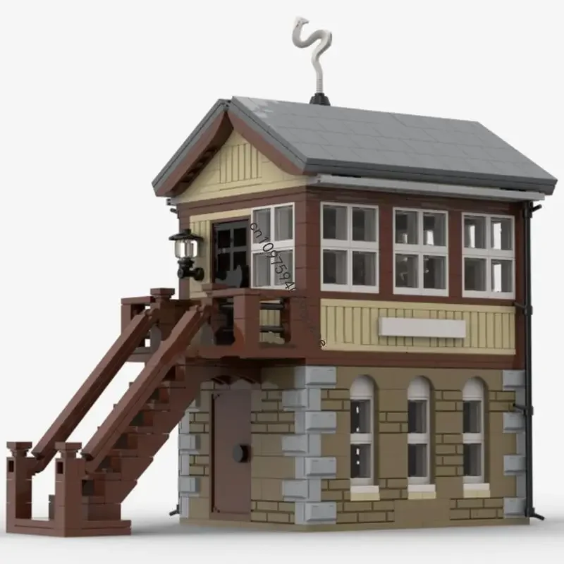 

Новый 1050 шт., городские технические поезды, железная дорога, Moc Gwr, сигнальная коробка, модель, головоломка на заказ, сделай сам, креативные идеи, детская игрушка, подарок на день рождения