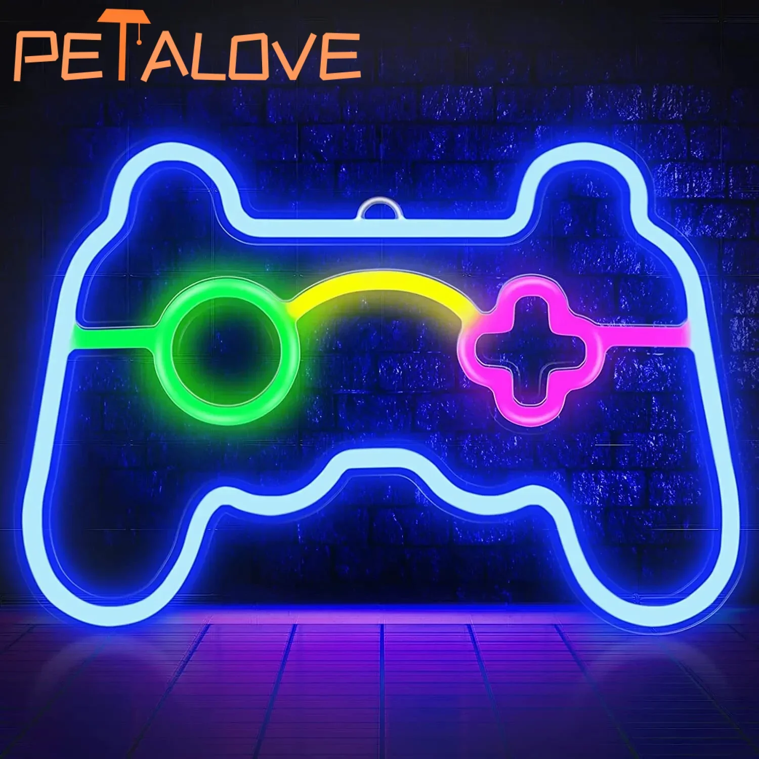 Gamepad Neon Sign for Gamer Room Wall Home Decoration Blue LED Night Light Playstation bar Game hall Lamp Cool Gifts image 2