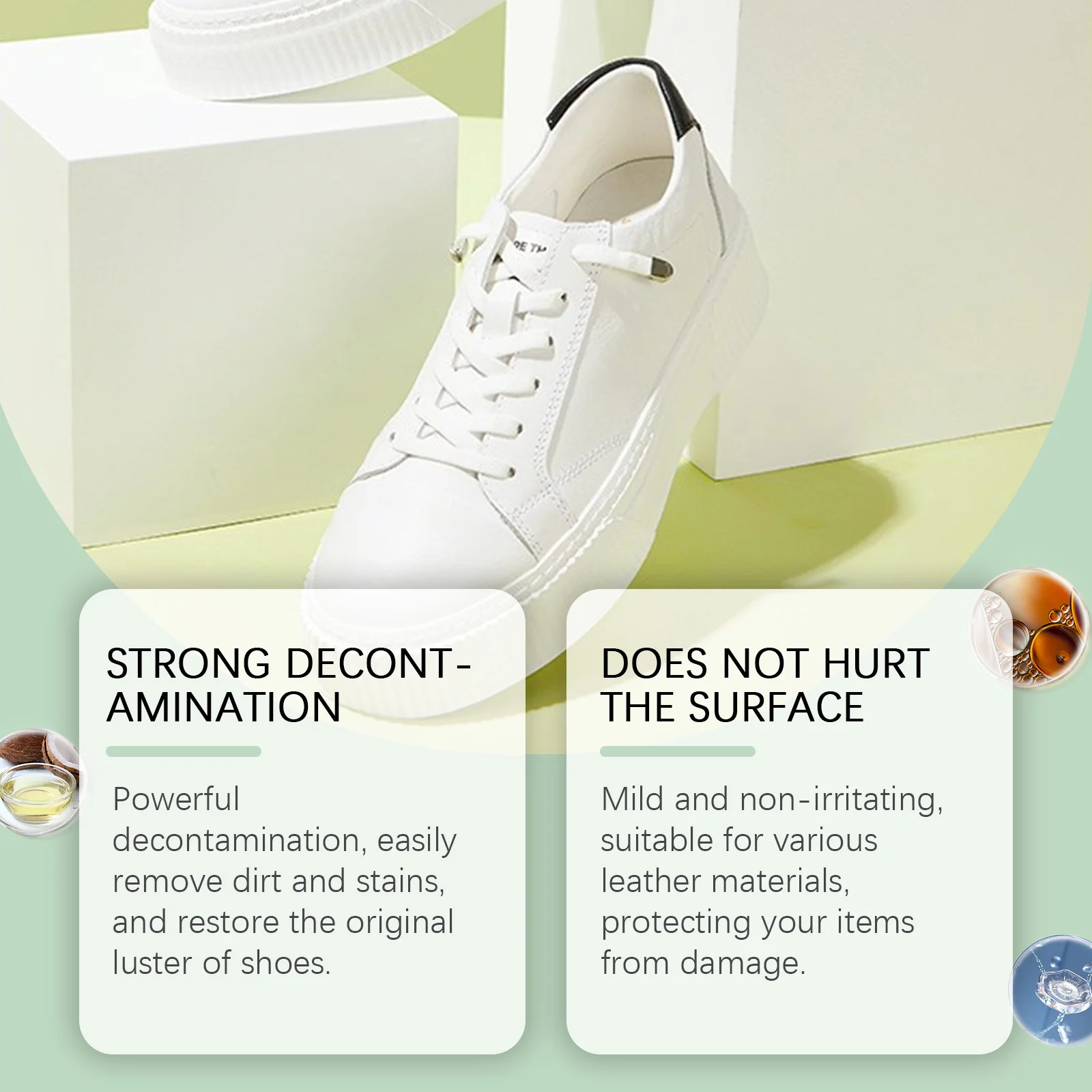 Pasta de limpieza de zapatos blanca, zapatos de cuero limpios, bolsas de cuero, zapatos blancos pequeños, pasta de limpieza portátil para cuidado libre