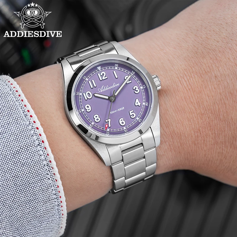  ADDIESDIVE Watches For Men 36mm Sapphire Glass Miyota 2035 BGW9 Luminous Wristwatch Stainless Waterproof 10Bar Quartz Watches
