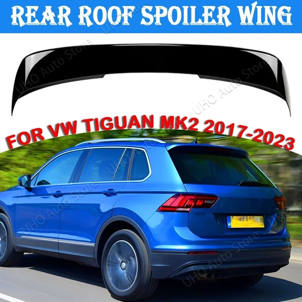 For Volkswagen VW Tiguan MK2 2017-2023 Rear Roof Sport Spoiler Wing Styling Exterior Accessories Part Kits Tuning Black