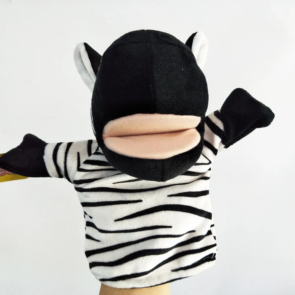Tierspielzeug, weiches gefülltes Geschenk für Kleinkinder, Zebrastreifen, Tierplüsch, Handpuppenspielzeug