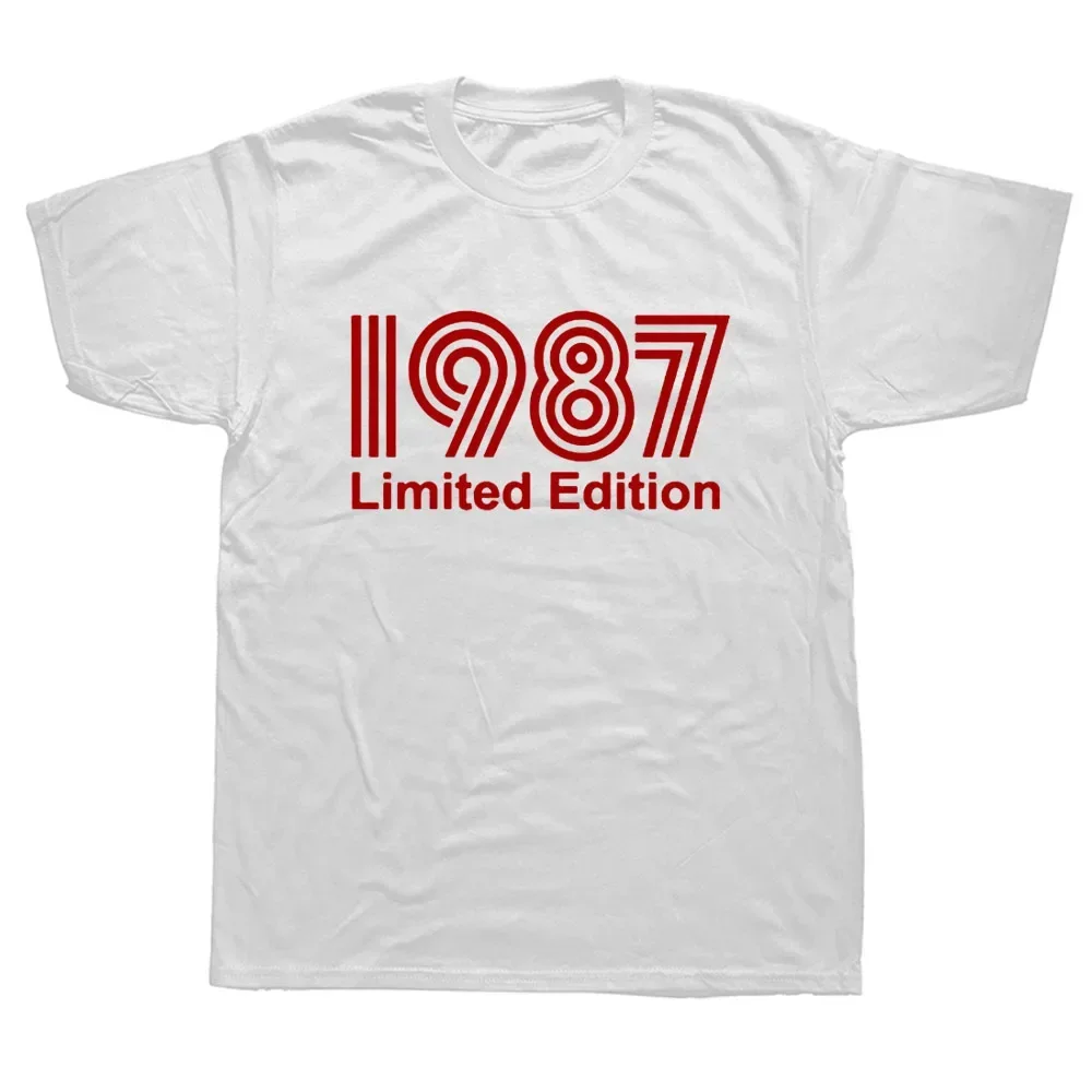 

Limited Edition 1987 Funny Graphic T-Shirt Mens Summer Style Fashion Short Sleeves Streetwear Made In 1987 T Shirts