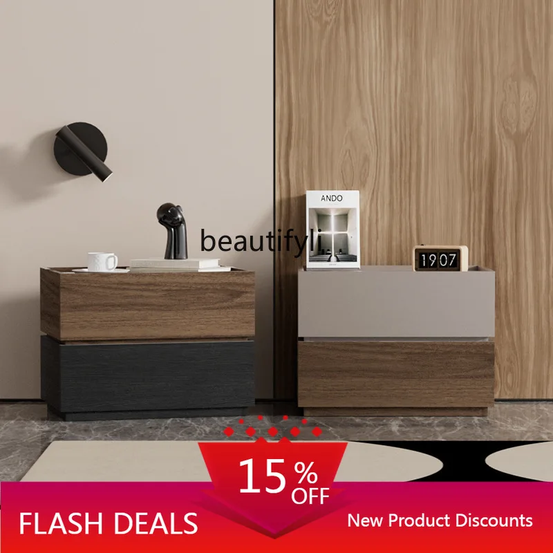 z JBedside خزانة تخزين من الخشب الصلب ورف بجانب السرير وطاولة بجانب السرير الراقية