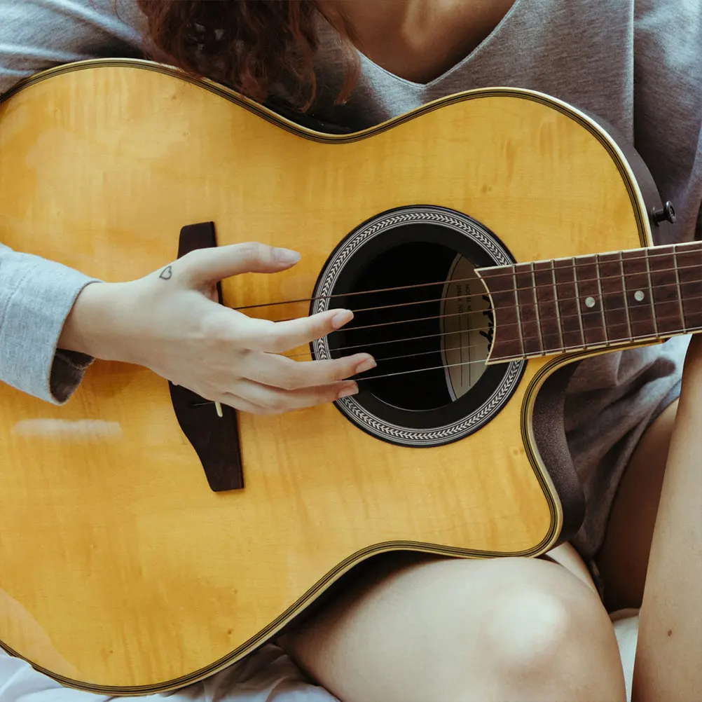 

2 Pcs Guitar Decoration Accessories Hole Wood Edging Classical Acoustic Sound Cover Exquisite Music Instrument Ornament
