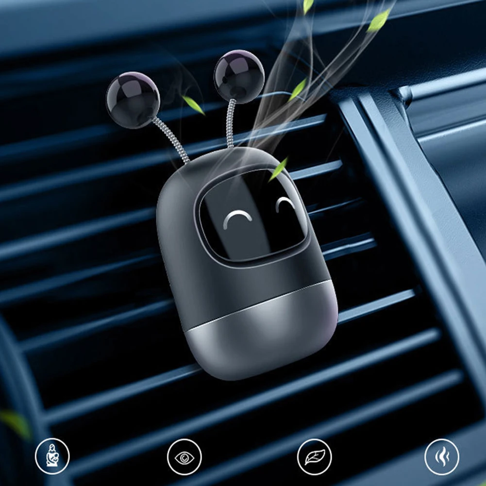 Aromatherapy Automotive Interior Car Air Freshener Auto Creative Mini Robot Air Vent Clip Parfum Flavoring Ventilation Outlet