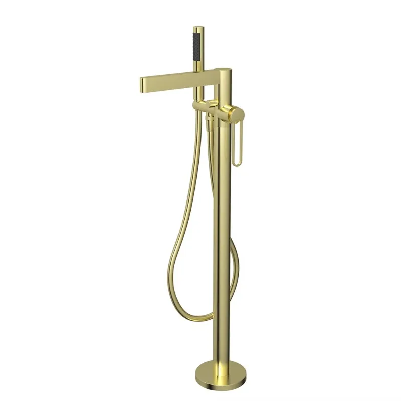 

Modern Brass Floor Mounted Bath Mixer Freestanding Bathtub Faucet Hot Cold Shower Tap Manufacturer China