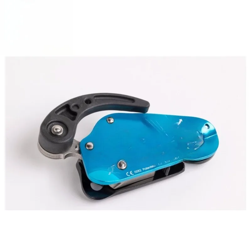 

Rope fall stop multi-functional descender, anti-fall aluminum hand-controlled descender