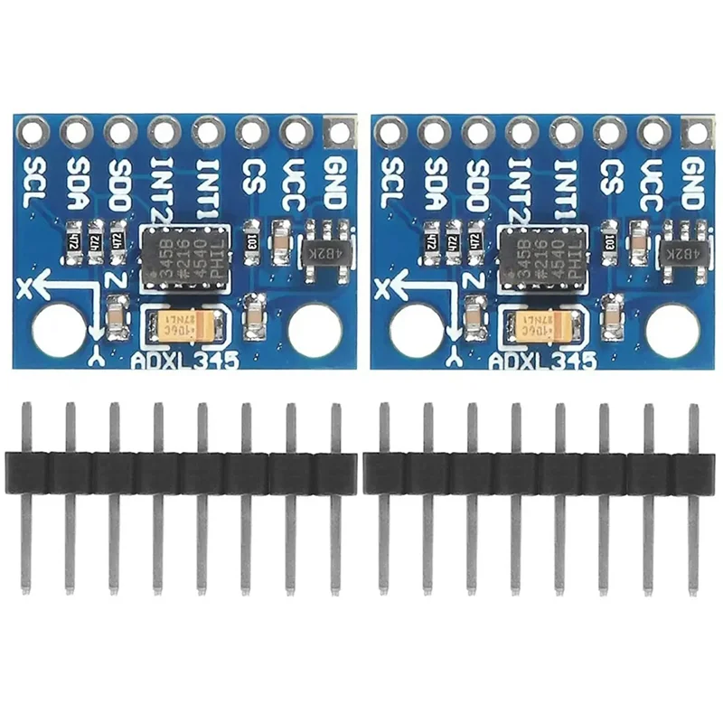 

2Pcs GY-291 ADXL345 IIC/SPI Digital 3-Axis Acceleration of Gravity Tilt Module with Pinheader Dupont Cable for Arduino