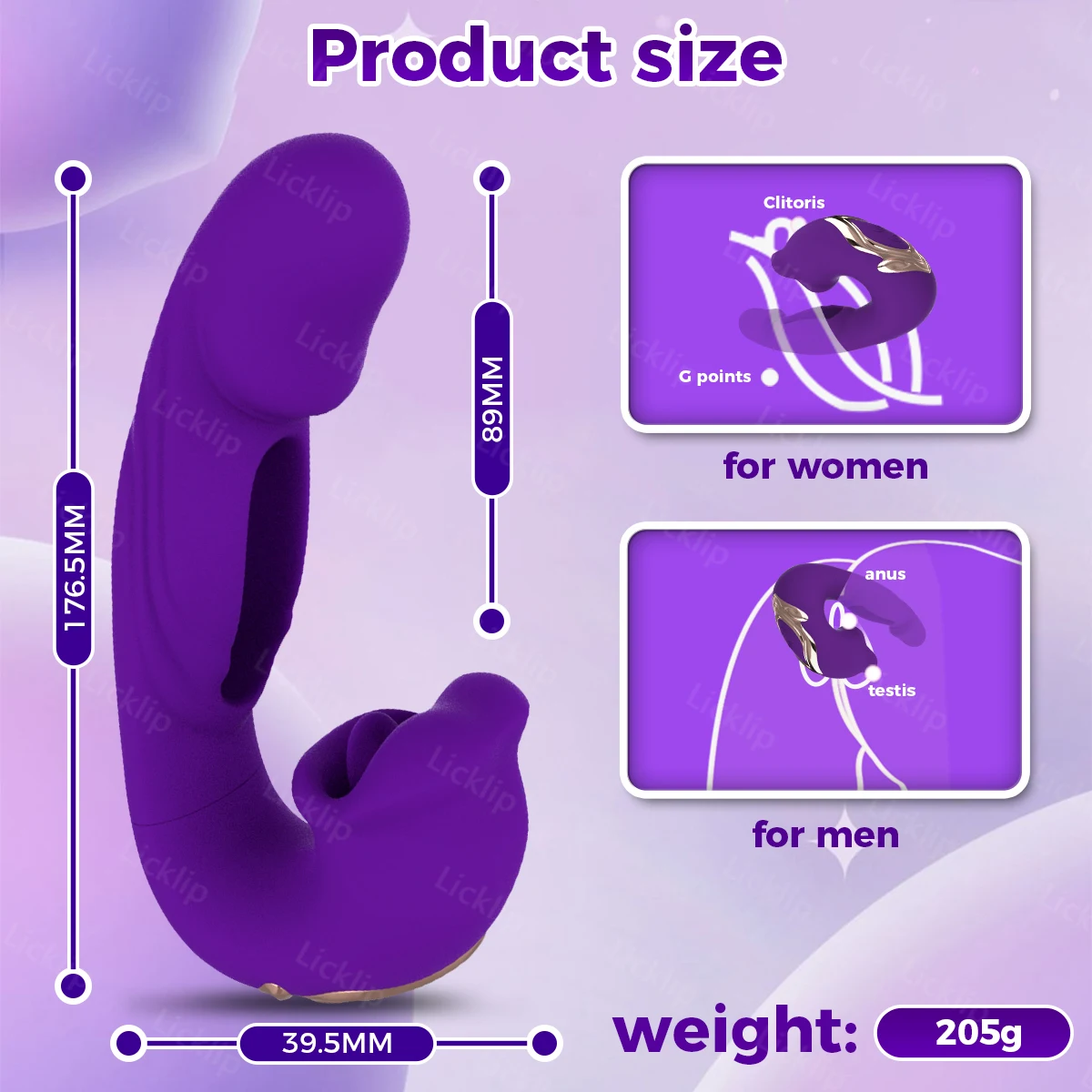 LICKLIP G Spot Flapping Vibrator Licking Modes Massager Tongue Toys for Women Clitoral Stimulation Dildo Anal Sex Toys Adult 18+