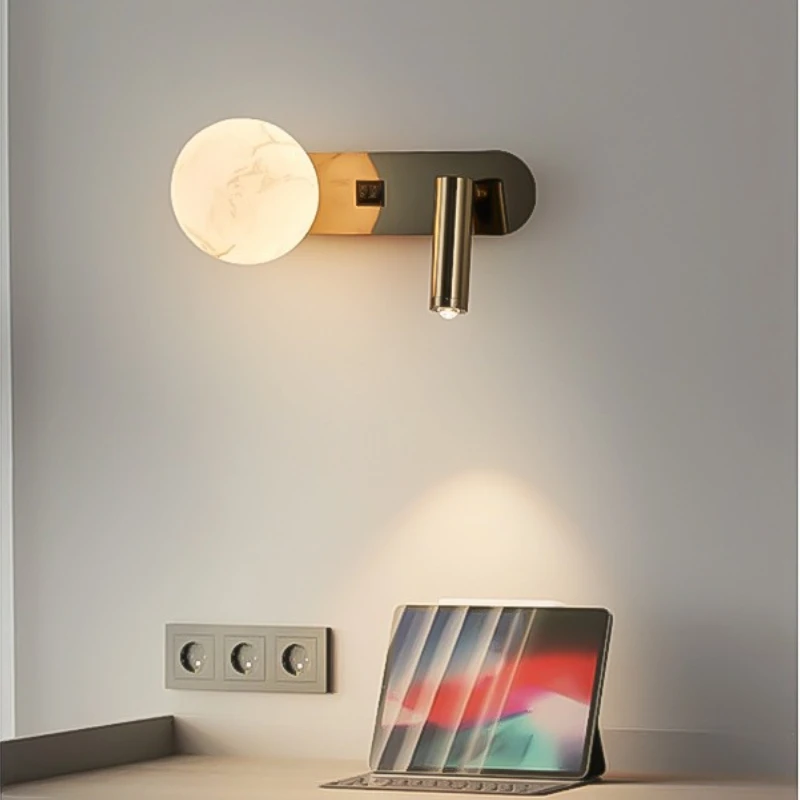 

Nordic Modern Black and White Minimalist Wall Lamp Light Luxury Living Room Sofa Background Wall Decorative Lamp Bedroom Bedside